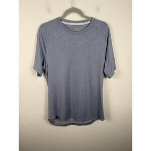 Lululemon Drysense Shirt Mens Large Blue Better Everyday Short Sleeve Athletic